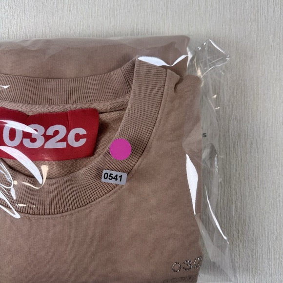 032C WORKSHOP Men Swarovksi Crystal Embroidered Crew Neck Pullover Sweatshirt S - Picture 14 of 14